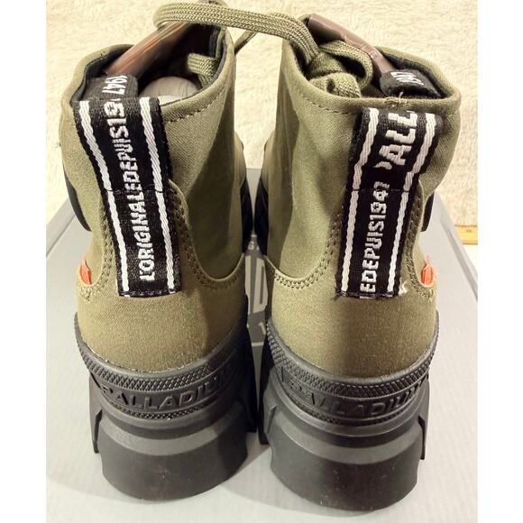 Palladium Revolt Hi Tx Boots Grunge Olive Night Size 10 Lug Sole Platform chunky - Picture 3 of 7